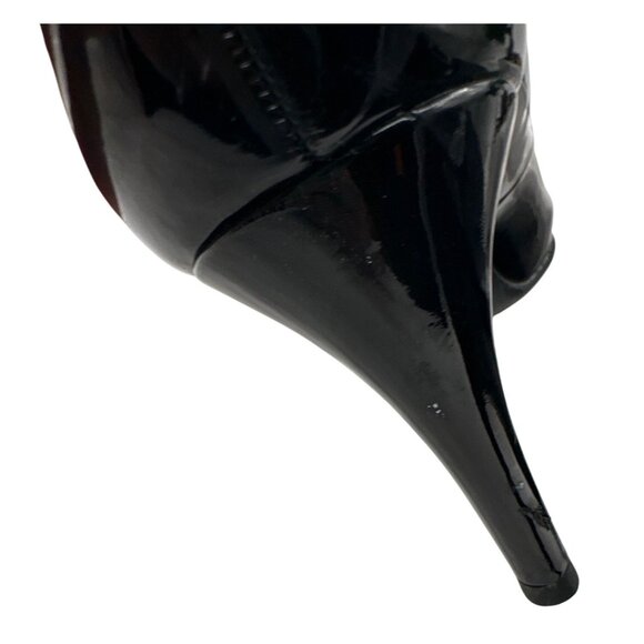 Bandolino Size 10M Business Casual Black Patent Leather Peep Toe Heels - Picture 7 of 12